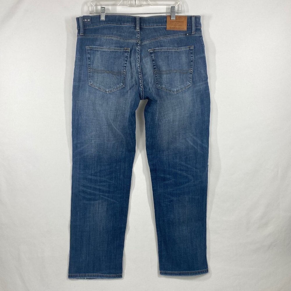 Lucky Brand Mens 221 Jeans Straight Leg Sz 36 X 30 Medium Wash Stretch - Picture 2 of 11